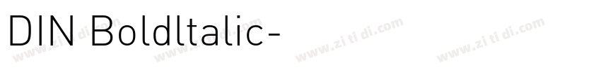 DIN Boldltalic字体转换